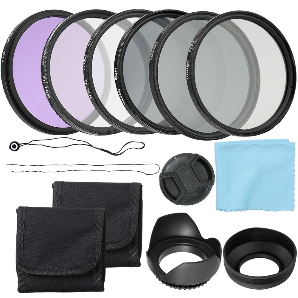Professional Camera UV CPL FLD Lens Filters Kit and Altura Photo ND Neutral Density Filter Set 58mm