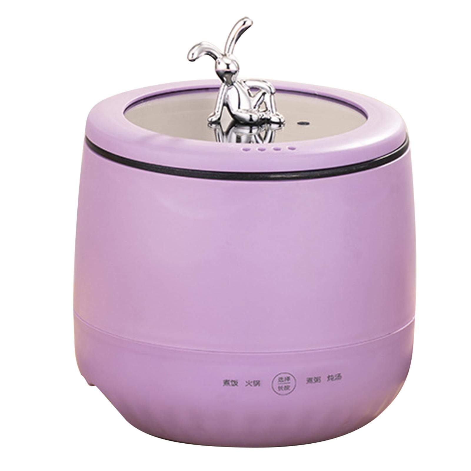 Mini Rice Cooker 1.8L Non Stick Smart Electric Rice Cooker for Grain Soup Porridge Stews purple