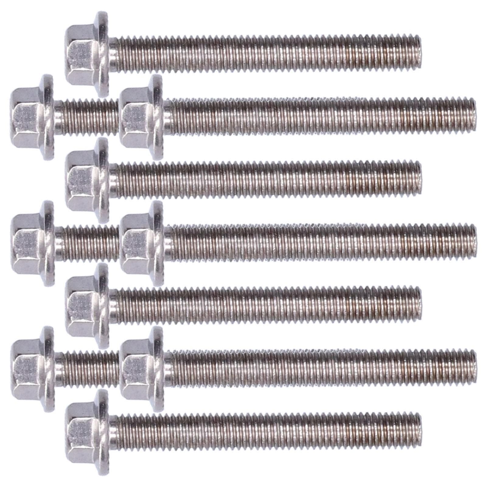 10Pcs Flanged Hex Head Bolts Stainless Steel 304 Screws Accessory M5 1012162025303540mmM5x40