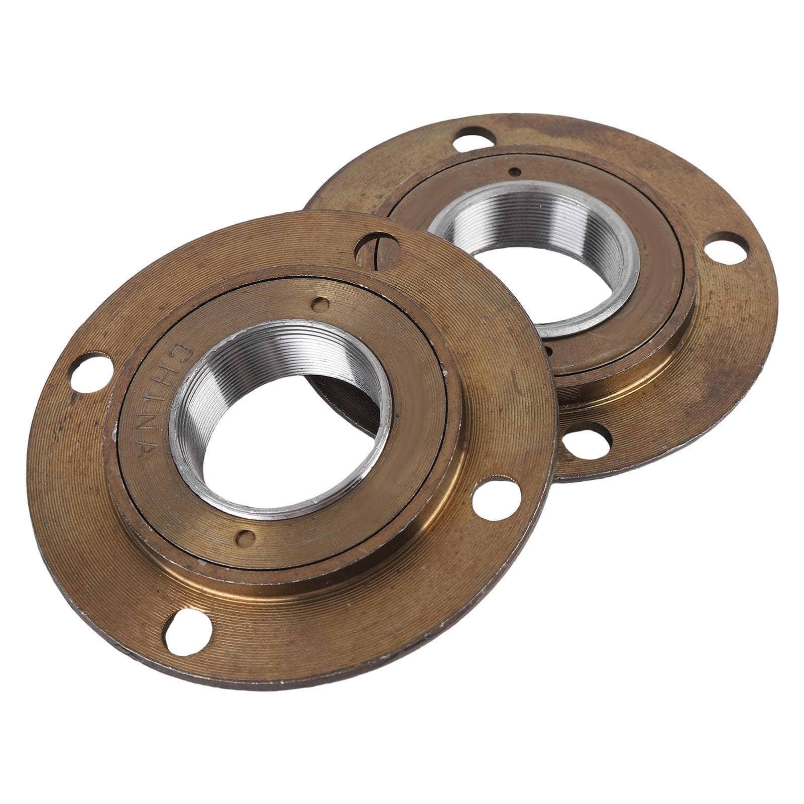 2 Pcs 4 Hole Toothless Flywheel Steel Single Speed Freewheel with Nuts and Screws for Electric
