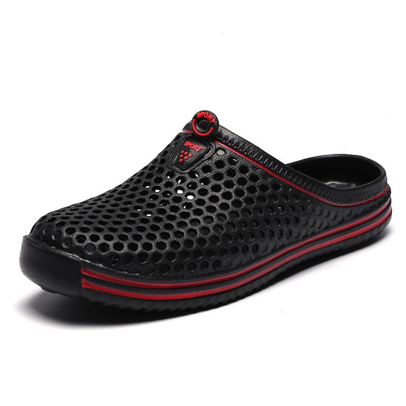 Summer Fashion Men and Women Garden Clogs Shoes Non-slip Slippers Beach Sandals 41 black