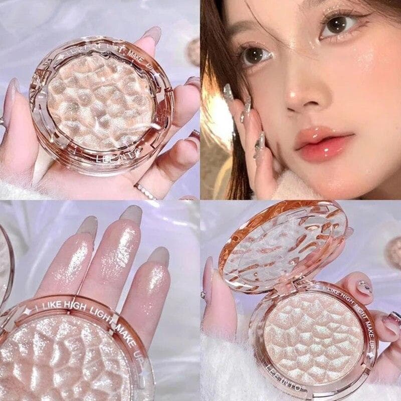 High Gloss Glitter Highlight Contour Palette Natural Gloss Contour Brighten Face Makeup Cosmetics champagne