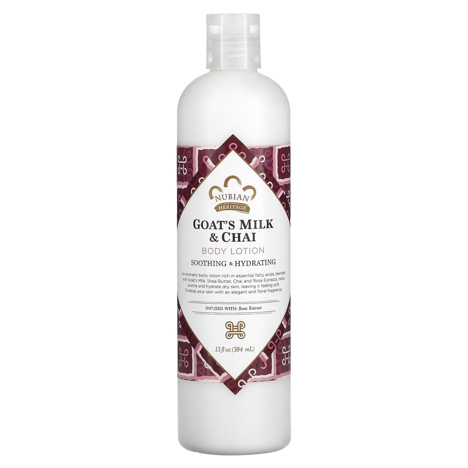 Nubian Heritage, Body Lotion, Goat Milk & Chai, 13 fl oz (384 ml)