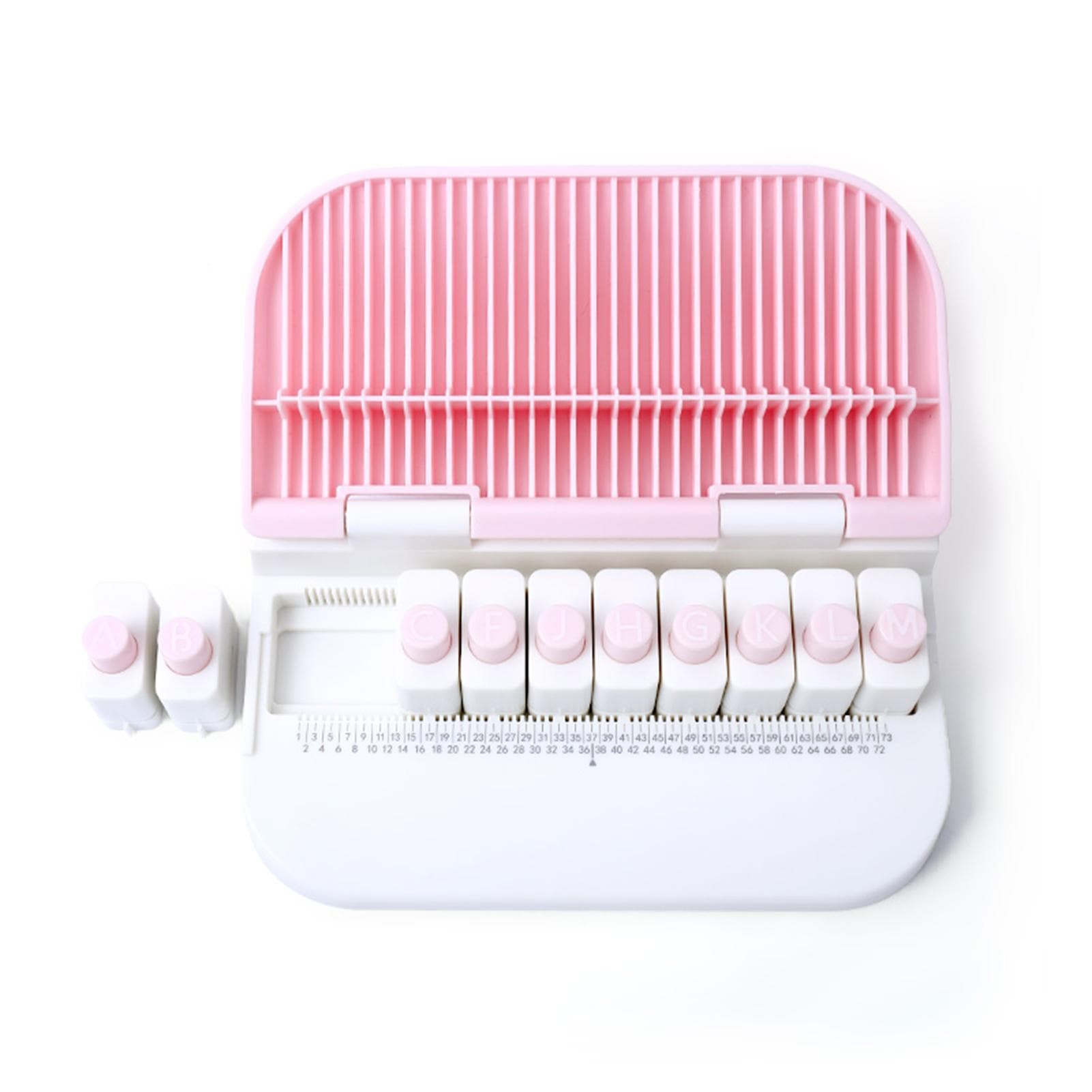 KW-TRIO 26 English Letters Alphabet Craft Hole Punch Handmade Punchers from A to Z for Engraving pink