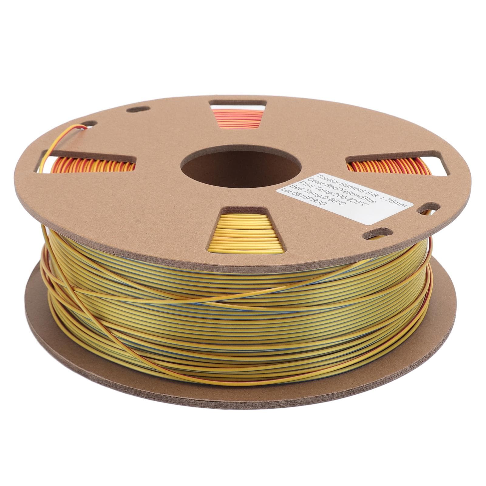 3D Printer Filament Triple Colors 1.75mm 2.2lb Net Weight 200 to 220 Celsius PLA Filament for