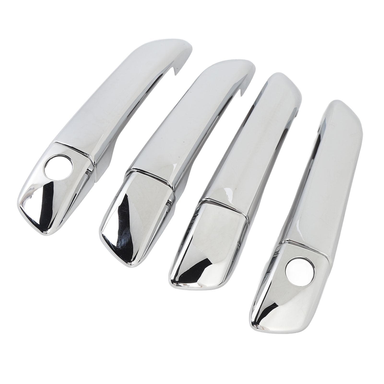 4 Sets Car Exterior Door Handle Cover Left Hand Drive Chrome Impact Proof Adhesive Installation