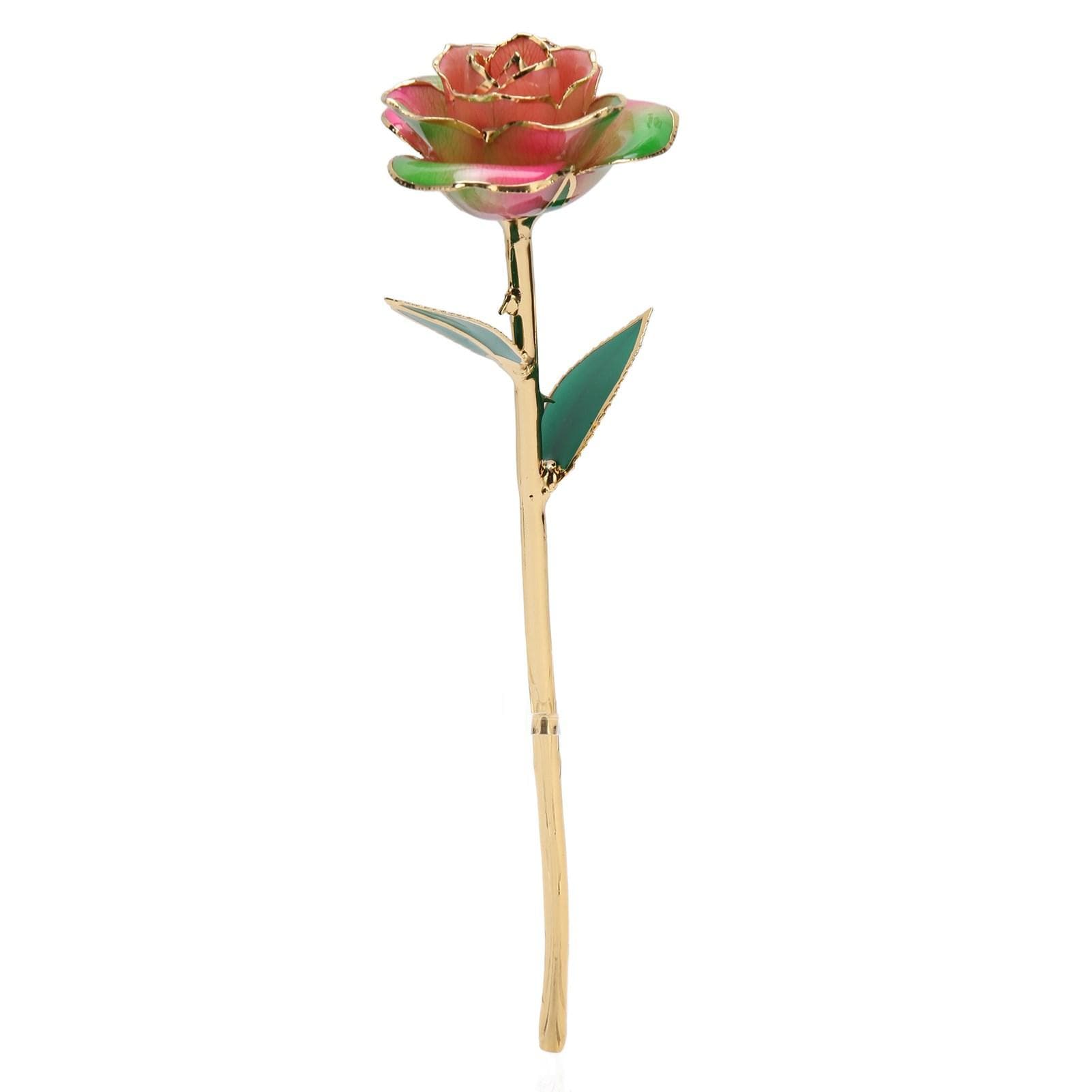Gold Dipped Rose Decorative Rich Meanings Stylish Gold Dipped Real Rose for Home Dining Table