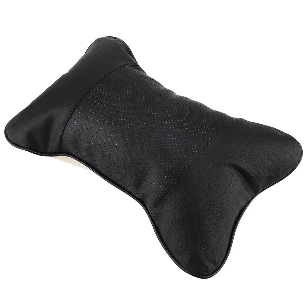 1Pc Soft Auto Car Seat Headrest Pillow Breathable Head Neck Support Cushion Pad(Black) Black