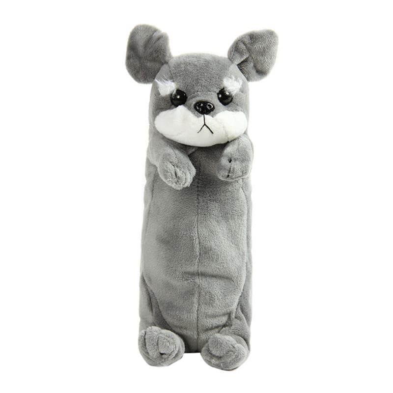 New Kawaii Novelty Simulation 5 Style Cute Dogs Pencil Case Soft Plush School Stationery Pen Bag Gift for Girl Boy Students