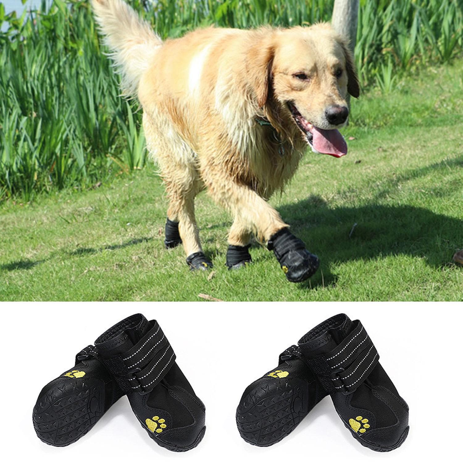 Dog Shoes Boots Waterproof Shoes for Dogs with Reflective Rugged size 7