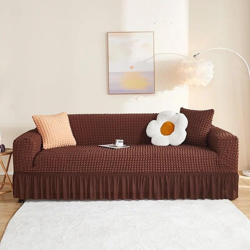 Plaid Seersucker Sofa Cover For Living Room Stretch Sofa Slipcover For Home Armchair Cover 1/2/3/4 Seat Corner Sofa Couch Cover 1 Seater 90-140cm