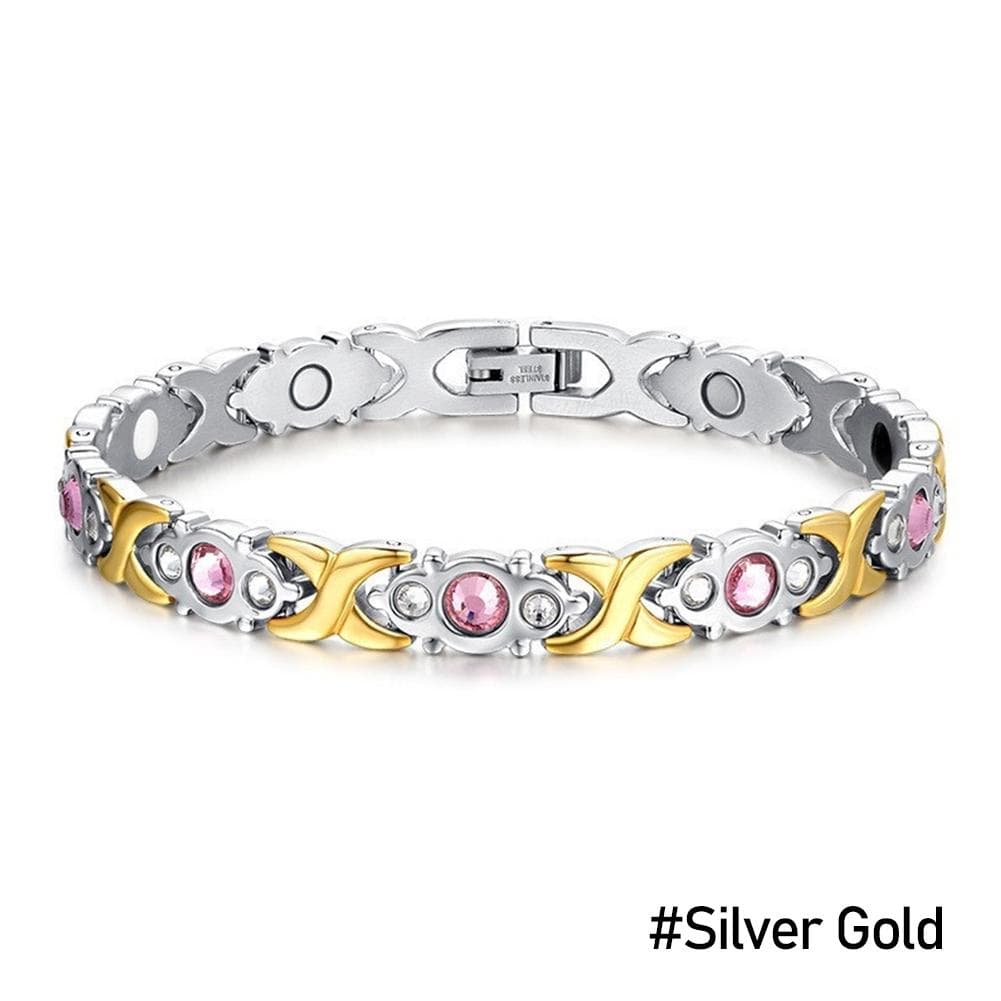 Fashion Removable Energy Magnet Bracelet Magnetic Slimming Bracelet Jewelry Women Accessories gold/silver