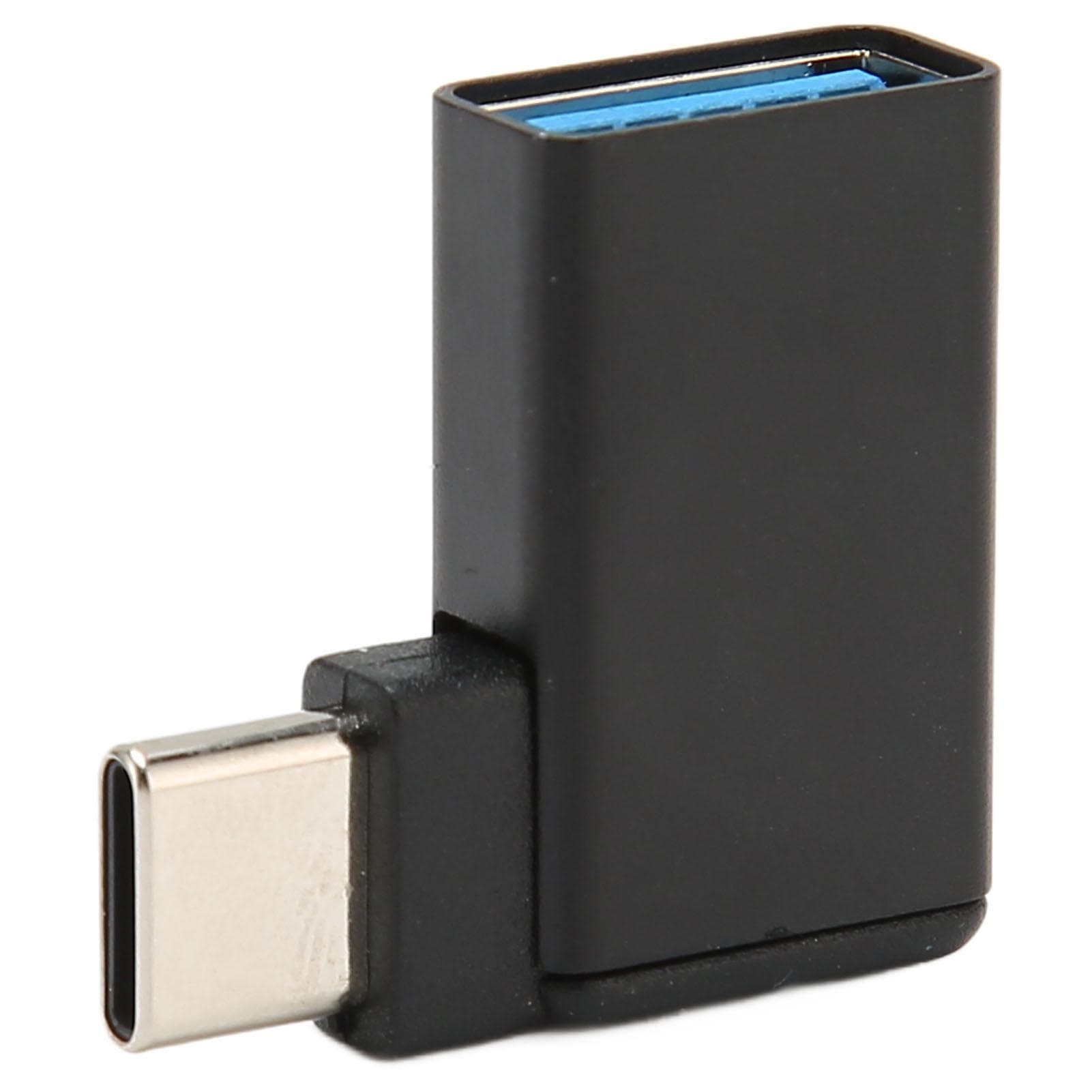 USB to Type C Adapter 90 Degree Female to Male Plug and Play USB to USB C Connector for PC Laptop