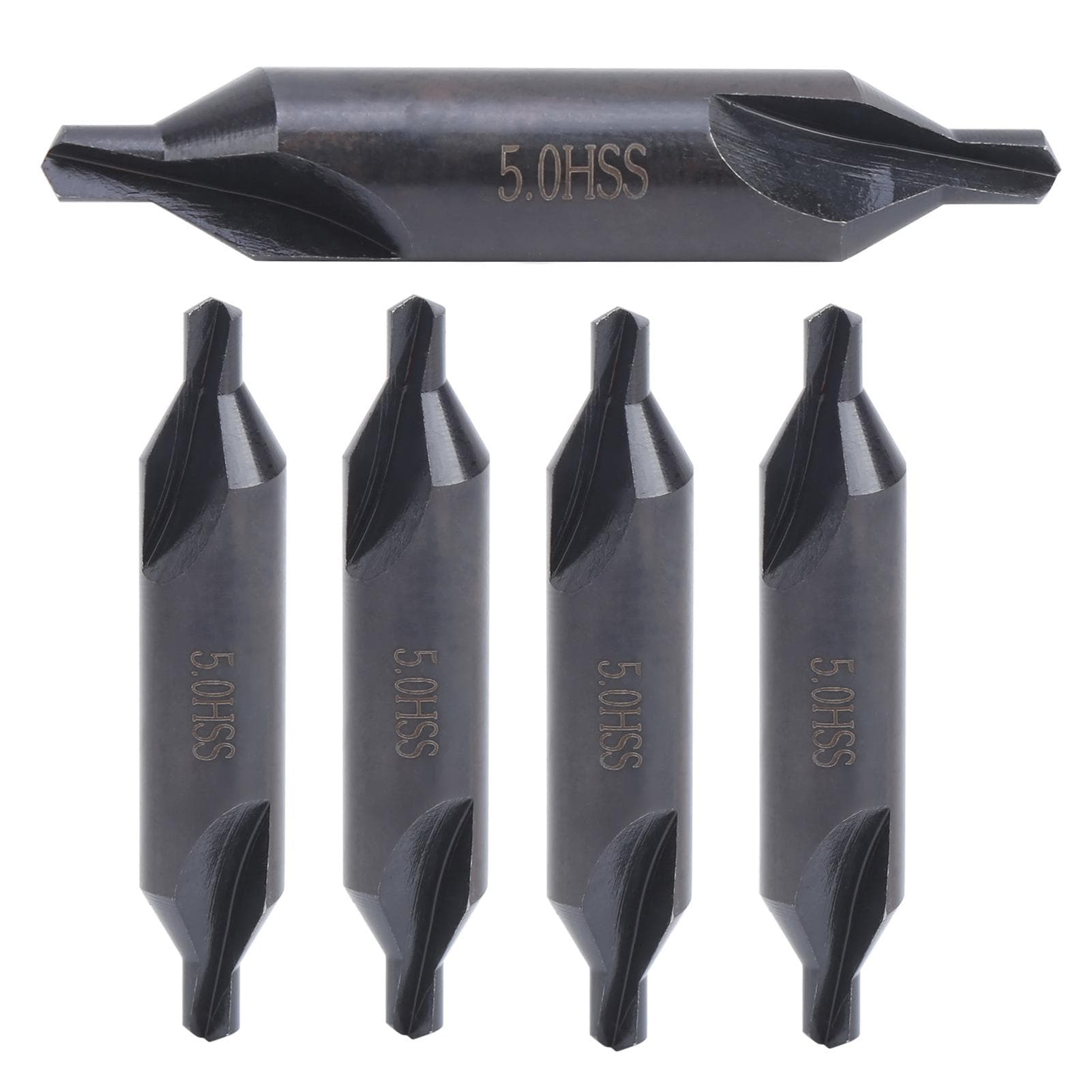 5Pcs Centering Drill Bits for Milling Machines High Speed Steel Positioning Tools 5mm