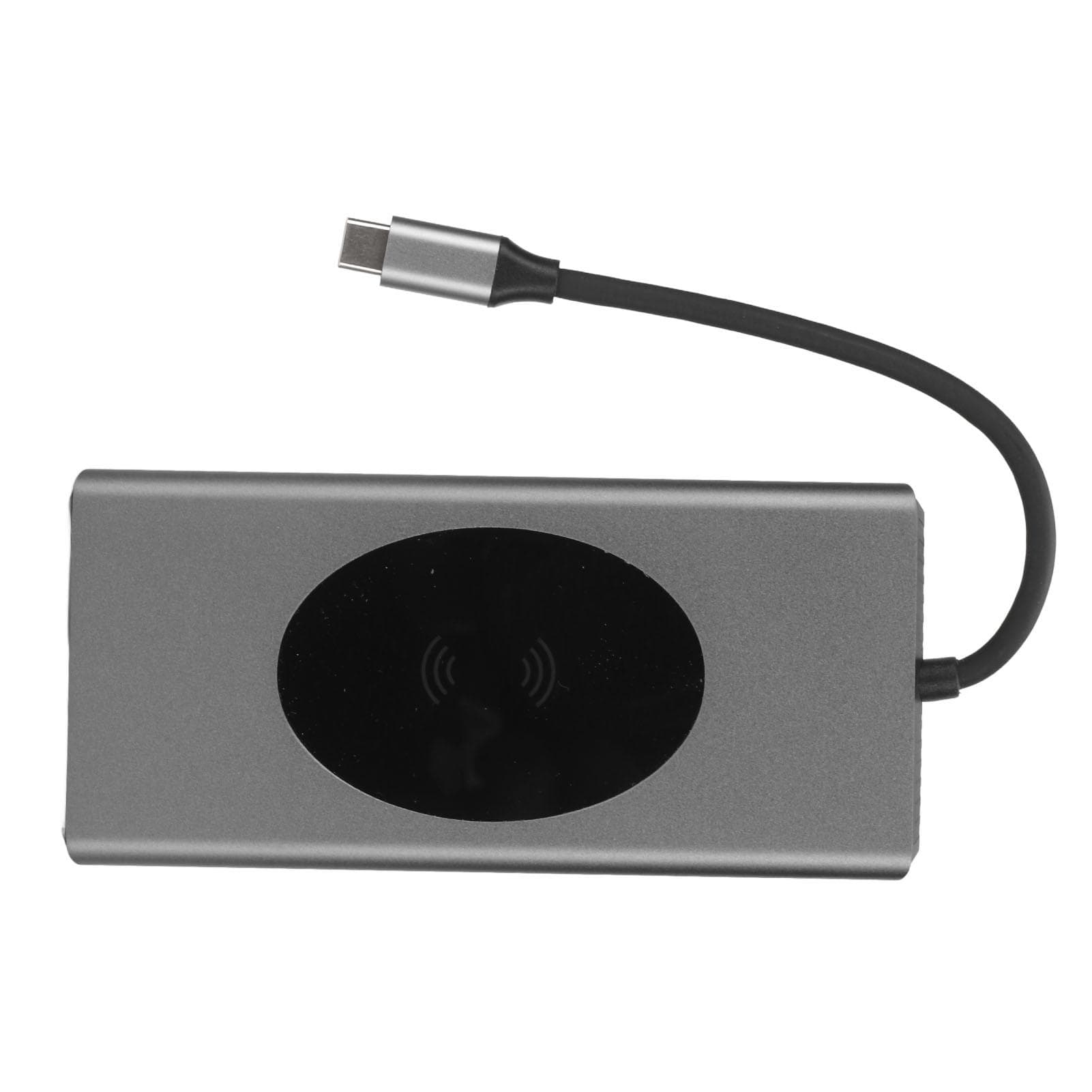15 in 1 Docking Station 4K 30Hz High Definition High Speed Wireless Charging 10W Multiport USB C gray