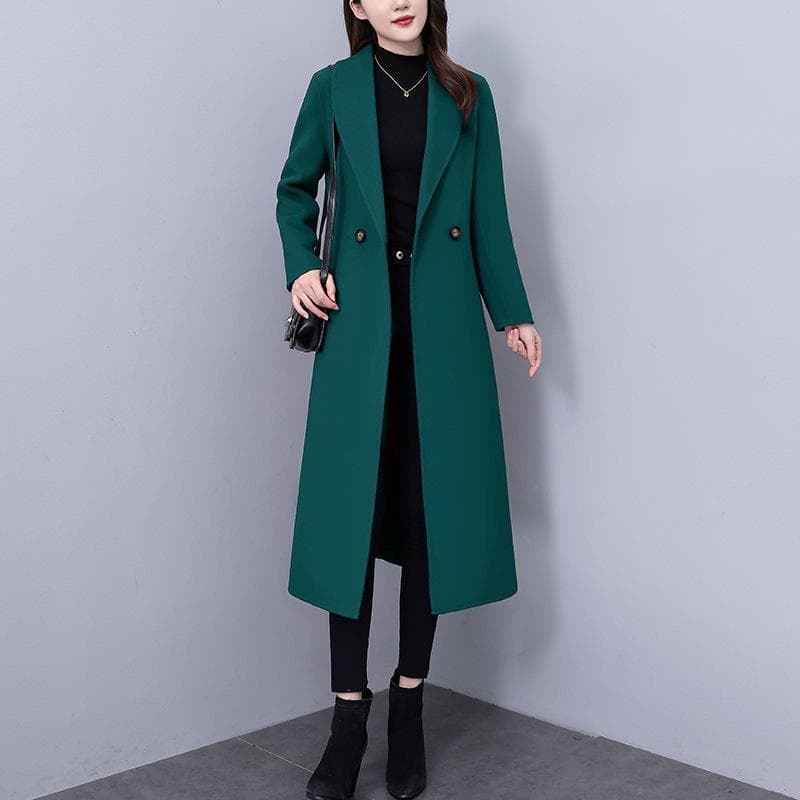 Women's New Winter Korean Style Slim and Thick Long-sleeved Coat L