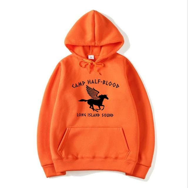 Camp Half Blood Hoodies Jackson Hoodies Camp Graphic Shirt Camp Lover Shirt Men Women Unisex Autumn Winter Casual Hoodies M orange