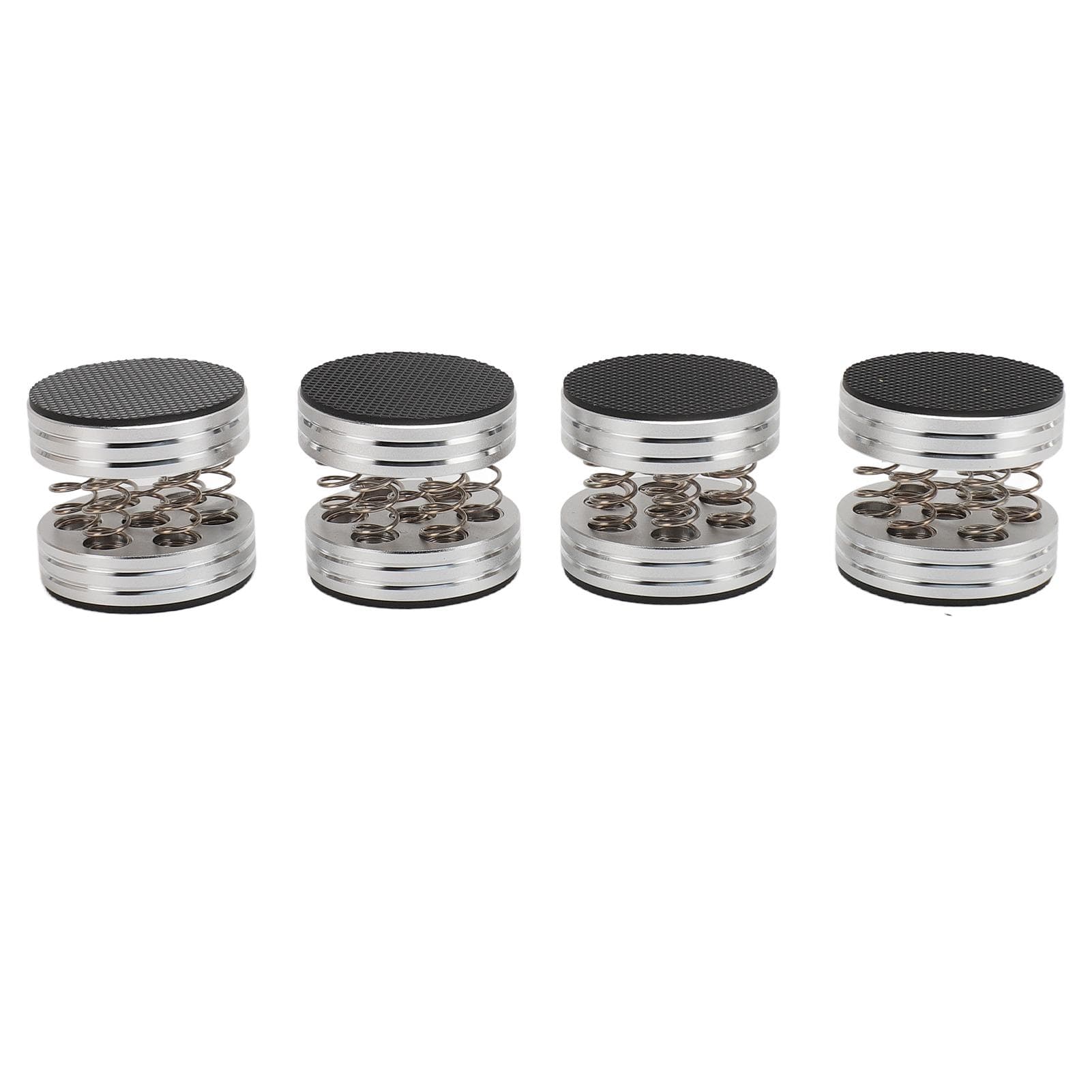 4PCS Speaker Isolation Spring Feet Aluminum Alloy Reduce Vibration for CD DVD Machine Amplifier silver