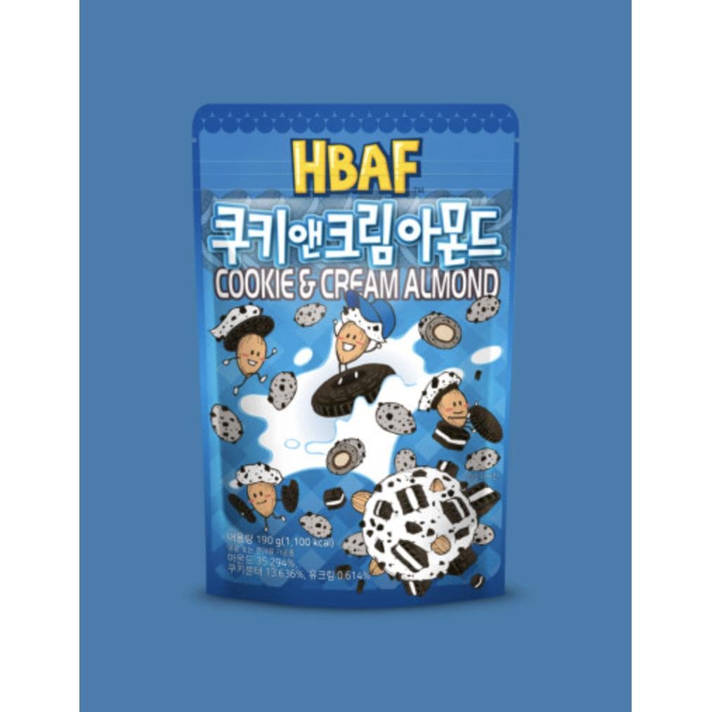 HBAF Seasoned Almonds&Cashewnut 170g/190g (35 Floavors) #Cookie & Cream Almond