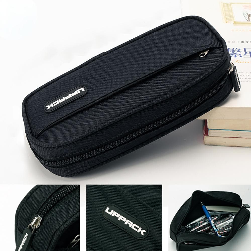 Creative Pencil Case Cute Boy Girl Kawaii Pencil Cases Storage Kids Pen Bag Stationery Box School Students Supplies black