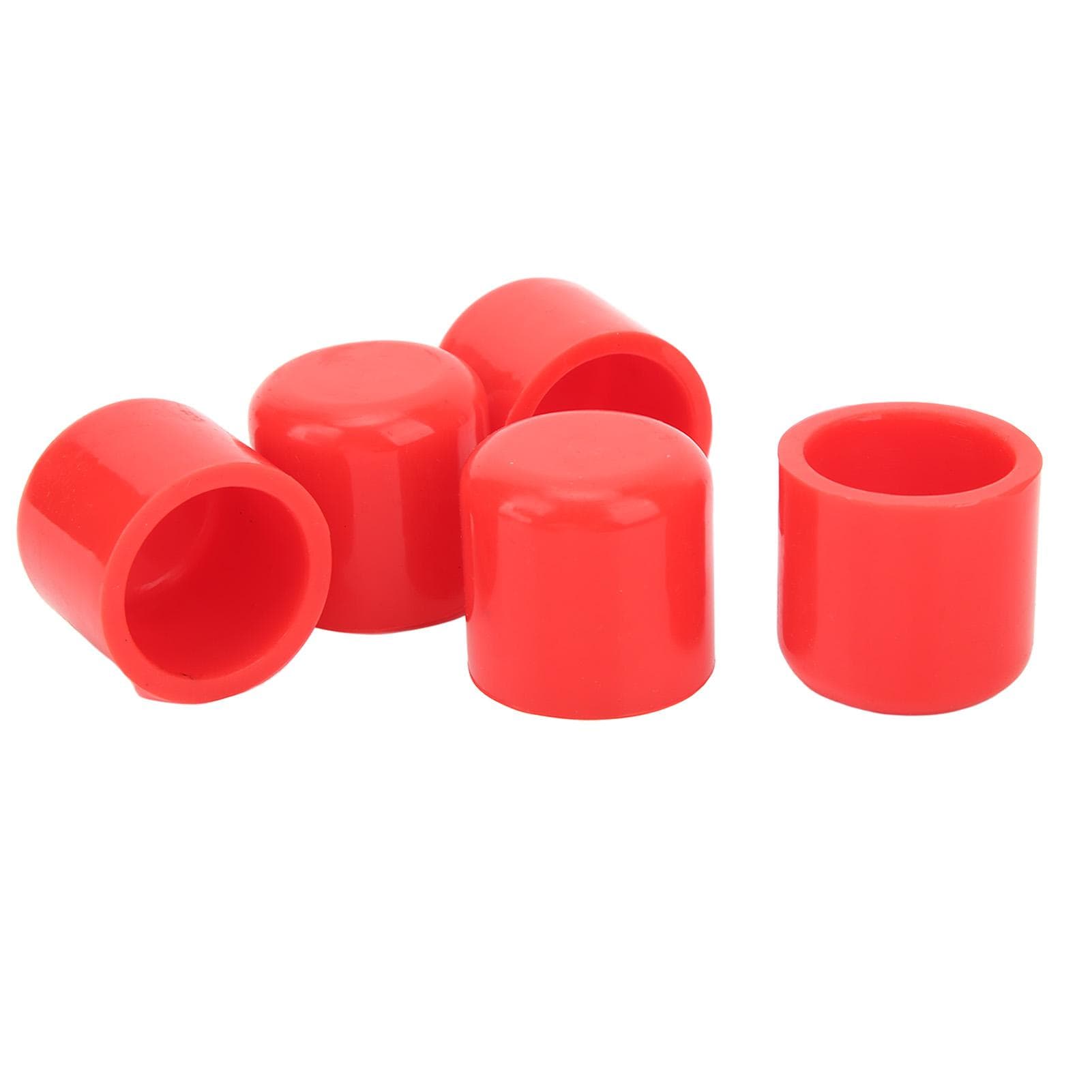 5pcs Silicone Blanking Cap 30mm Flexible Wear Resistant Universal Intake Vacuum Hose Plug Red red