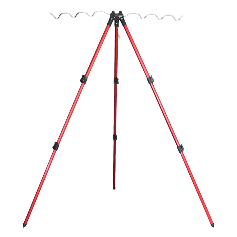 Fishing Rods Tripod Stand Telescopic Aluminum Alloy Fishing Rod Holder red