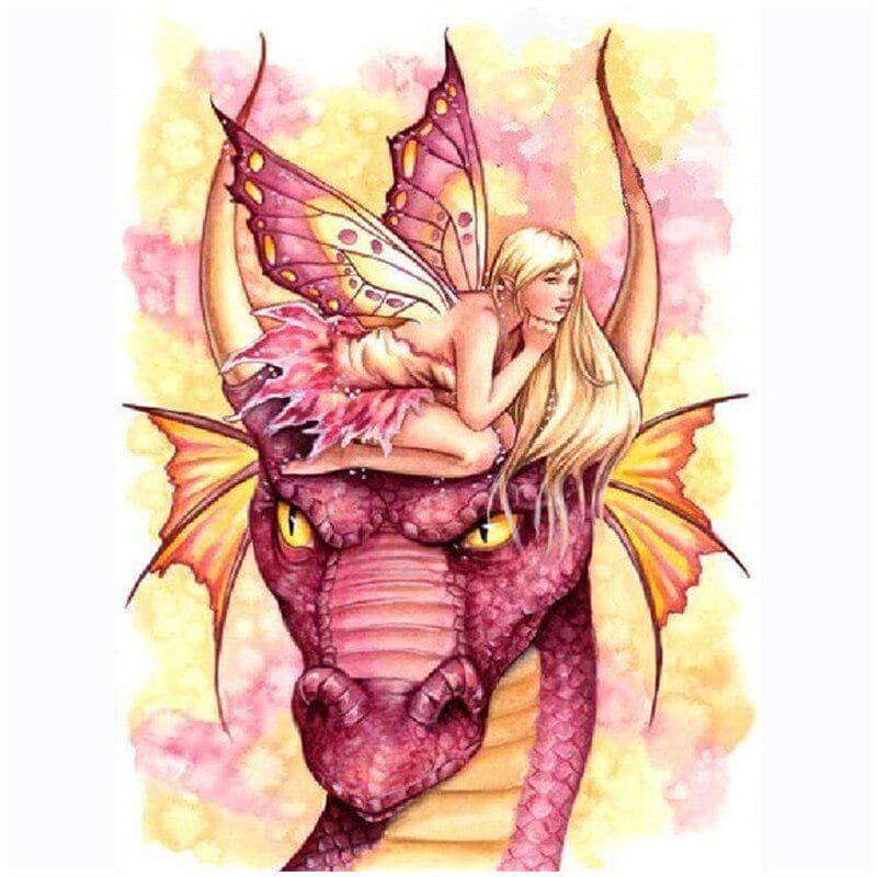 Diamond Embroidery Beauty Dragon Diamond Painting Full Round Picture of Rhinestones Cross Stitch 20X30CM
