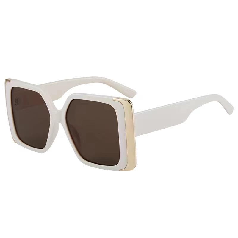 European American Style Big Square Sunglasses for Women Men Oversized Vacation Travel Sun Glasses UV Protection