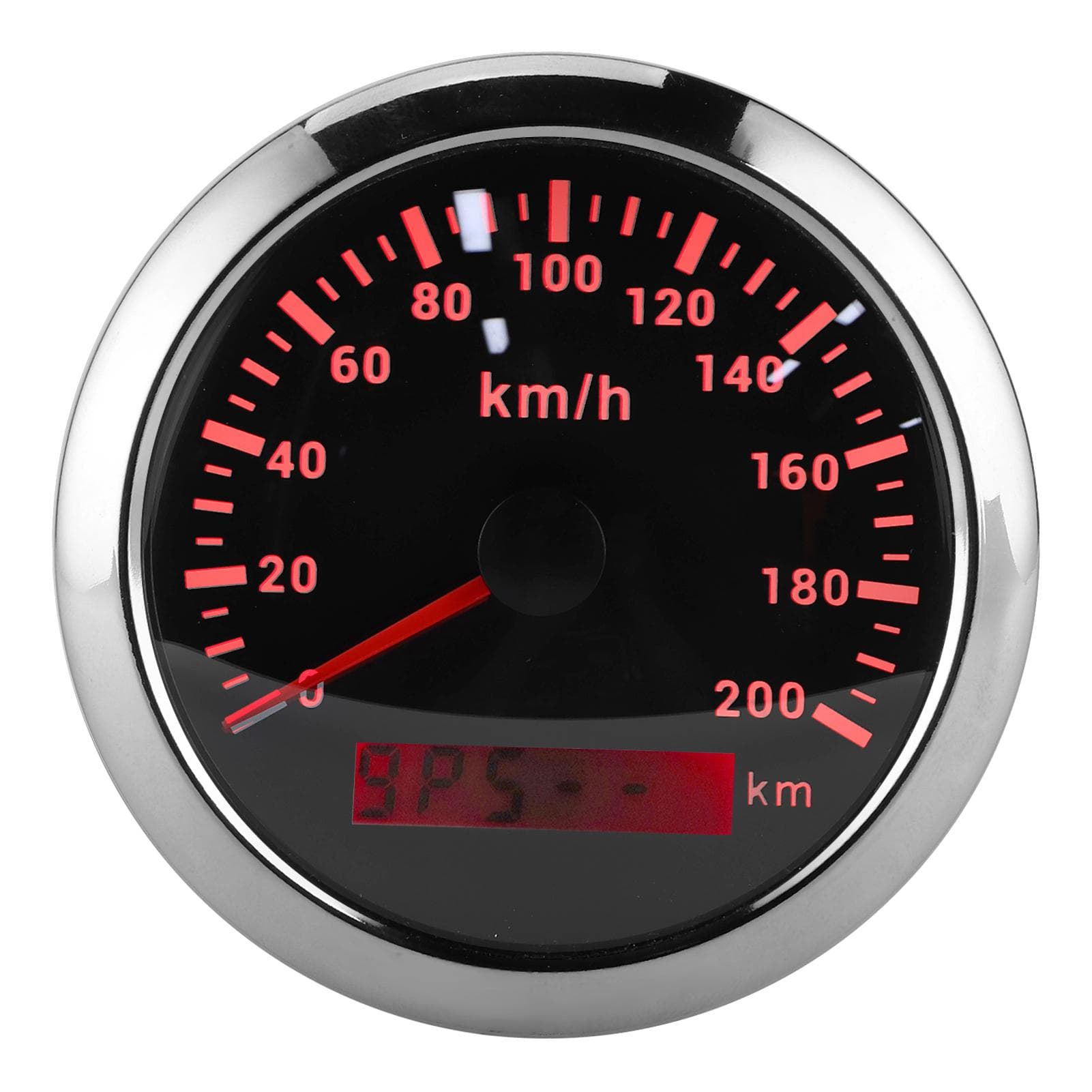 85mm GPS Speedometer 200kmh Odometer Waterproof for Boat Car Yacht MotorcycleBlack Dial