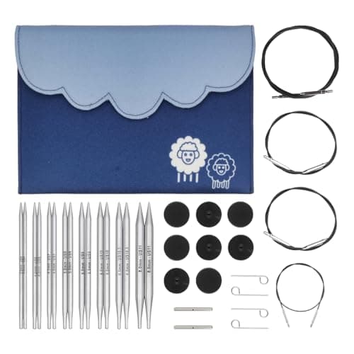 KnitPro Novametal Interchangeable Circular Needles New Deluxe Set (10616) [KN] Rotating Cable Knitting Hand Knitting