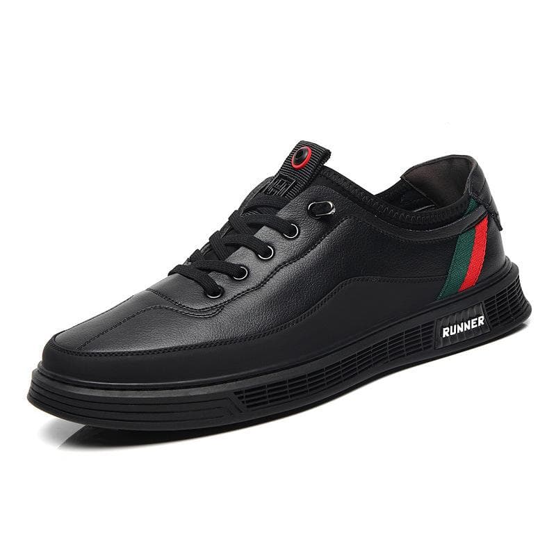 Autumn New Men's Shoes Leather Shoes Small White Shoes All-match British Fashion Casual Breathable Soft-soled Shoes 44