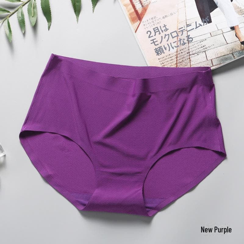 Xiaotianer Ice Silk High-Waist Plus Size Women's Briefs - 5 Size Options XL size 6010