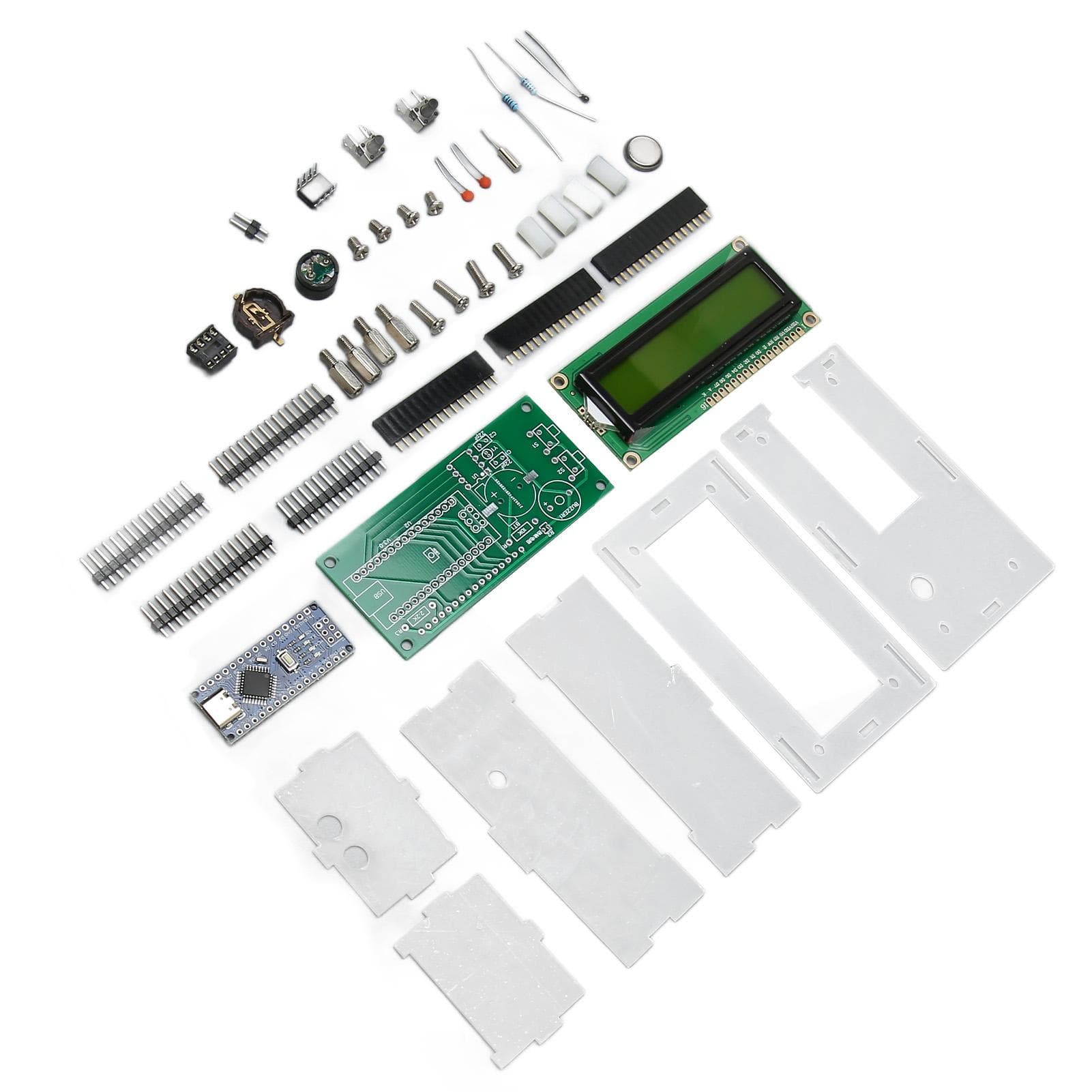 DIY Digital Clock Kits LCD Electronic Alarm Clock Soldering Project Kit for Learning Electronics