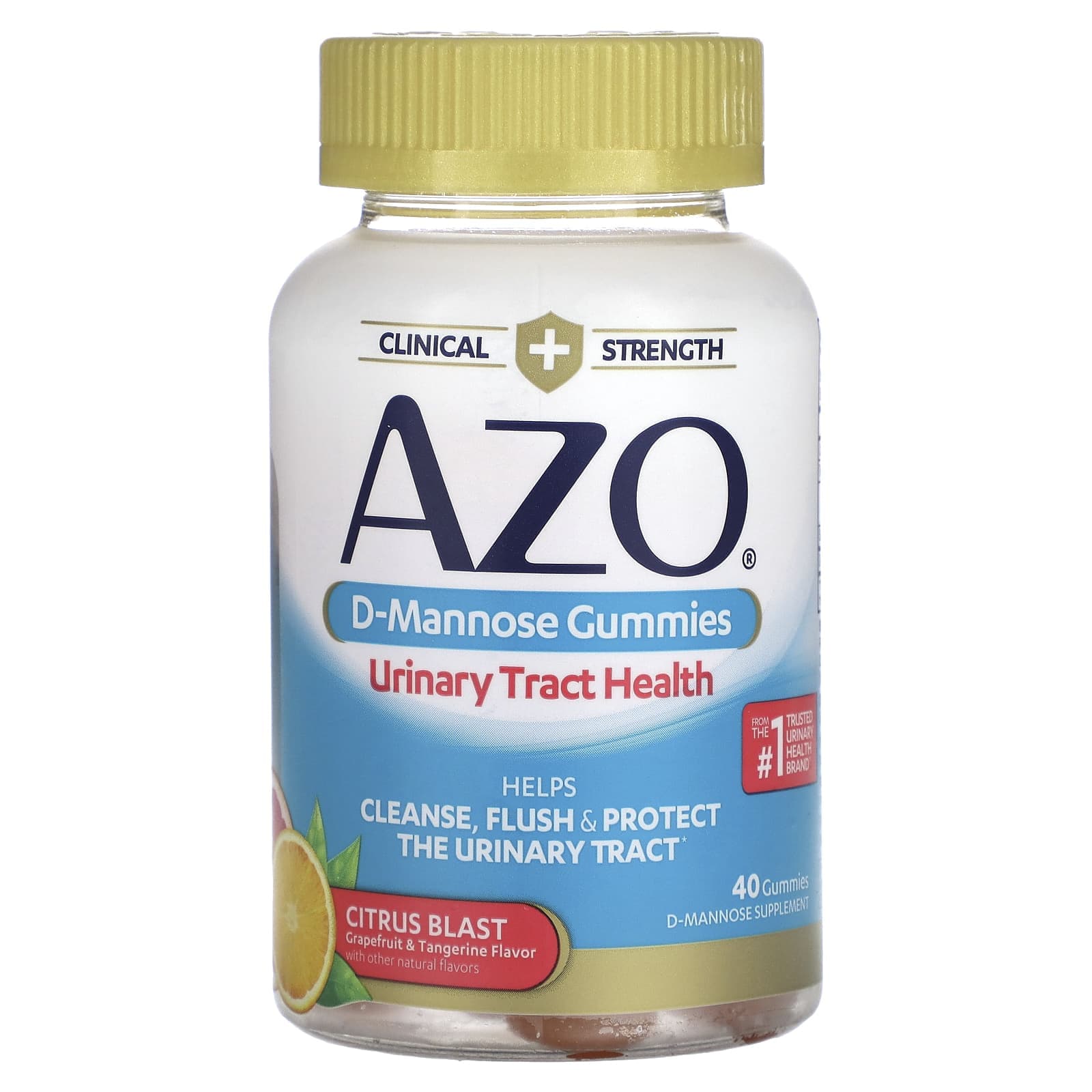 AZO, d-mannose gummies, citrus blast, 40 gummies