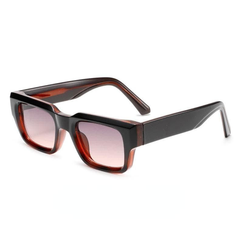 Fashion Black Square Sunglasses UV400 Retro Gradient Sun Glasses High Quality Brand Design for Women Men