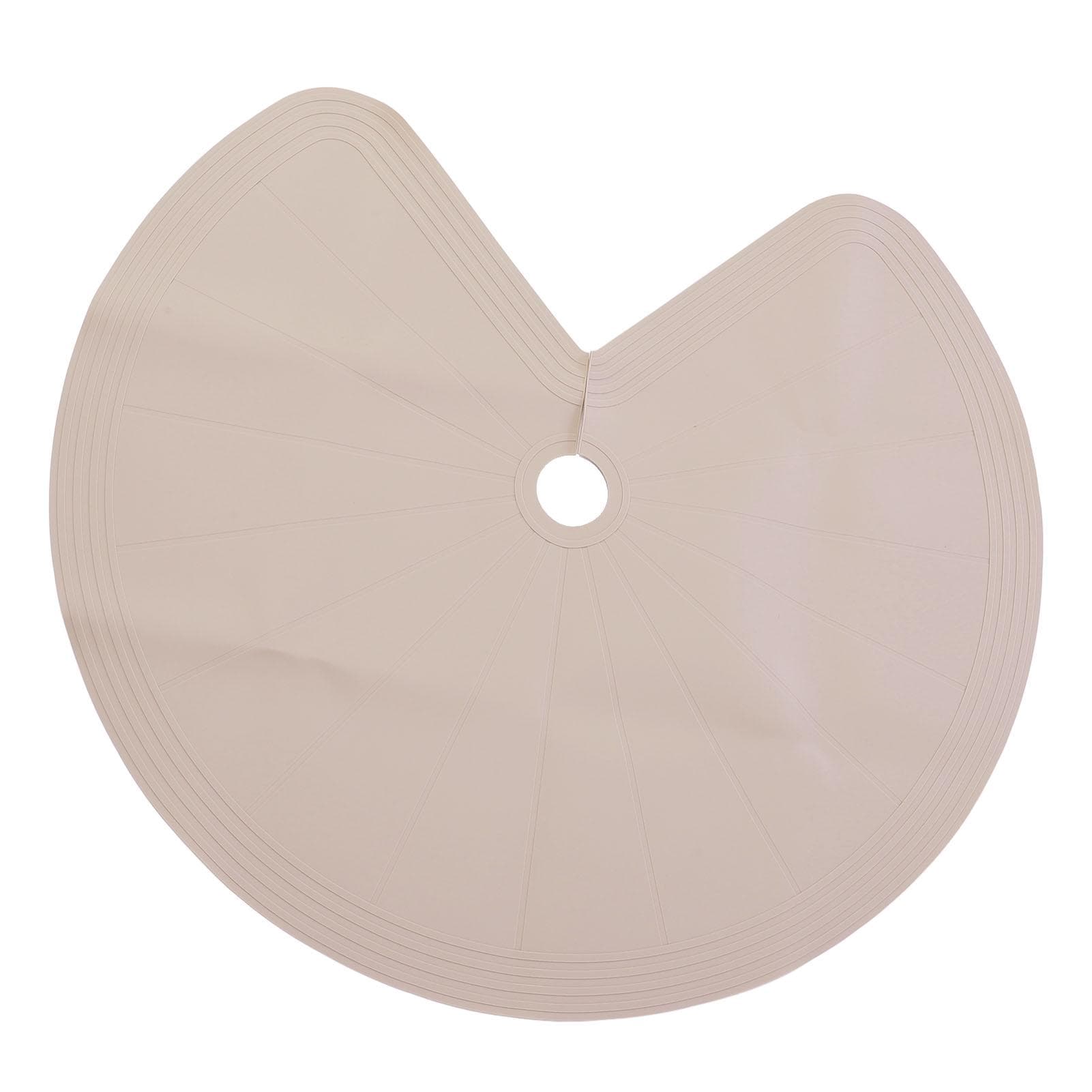 Circle Pre Cut Shelf Liner Silicone Non Slip Heat Resistant Circle Pre Cut Mat for Kitchen Cabinet khaki