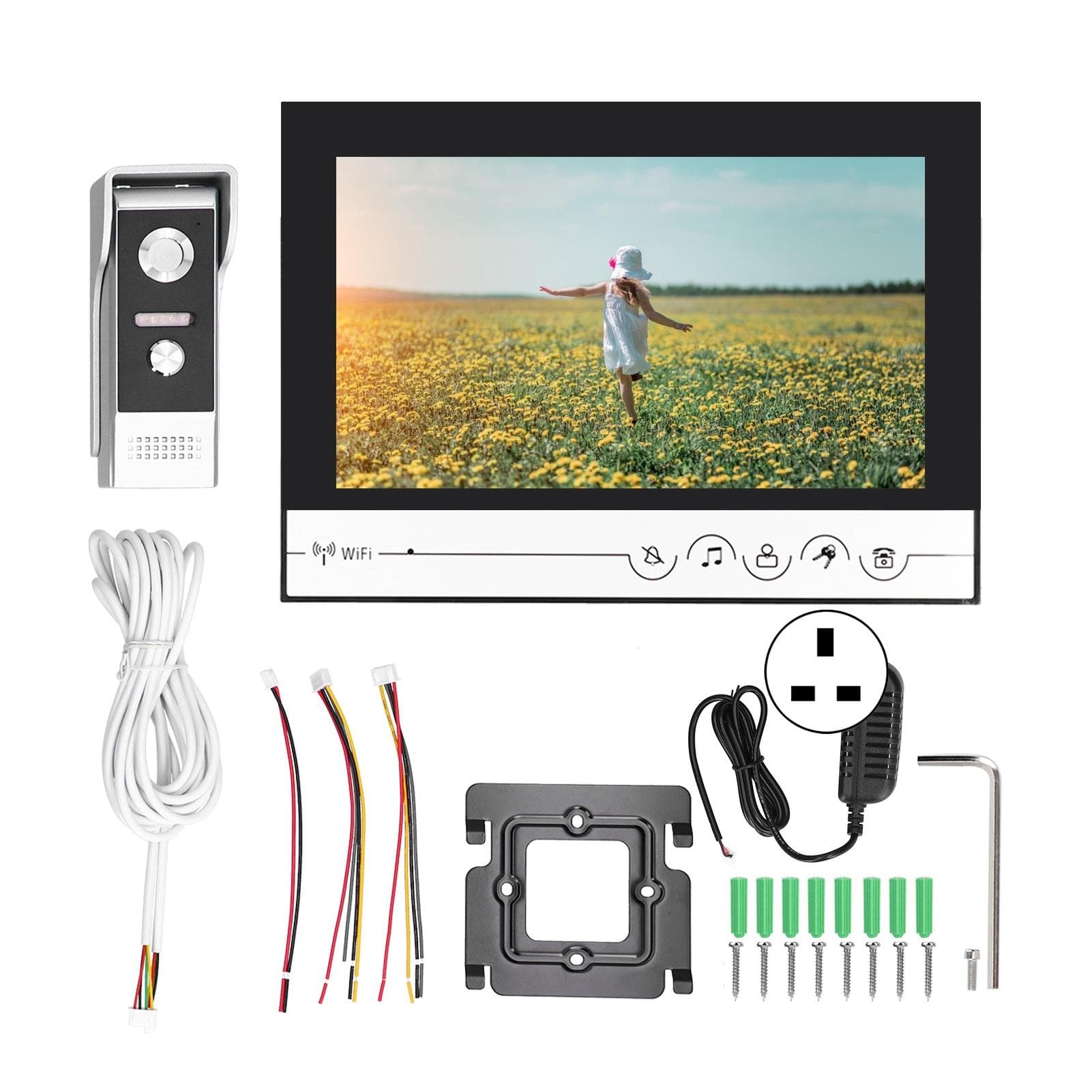 100?240V Video Doorbell Set High Definition Intelligent WIFI Intercom Door Bell System for