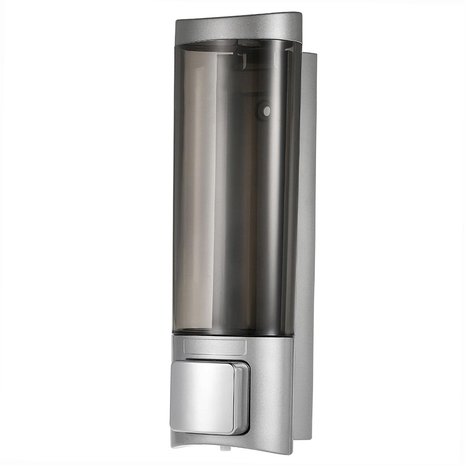 CHUANGDIAN Manual Hand Soap Dispenser with Double Sided Foam Tape Wall Mount Liquid Shampoo Shower silver