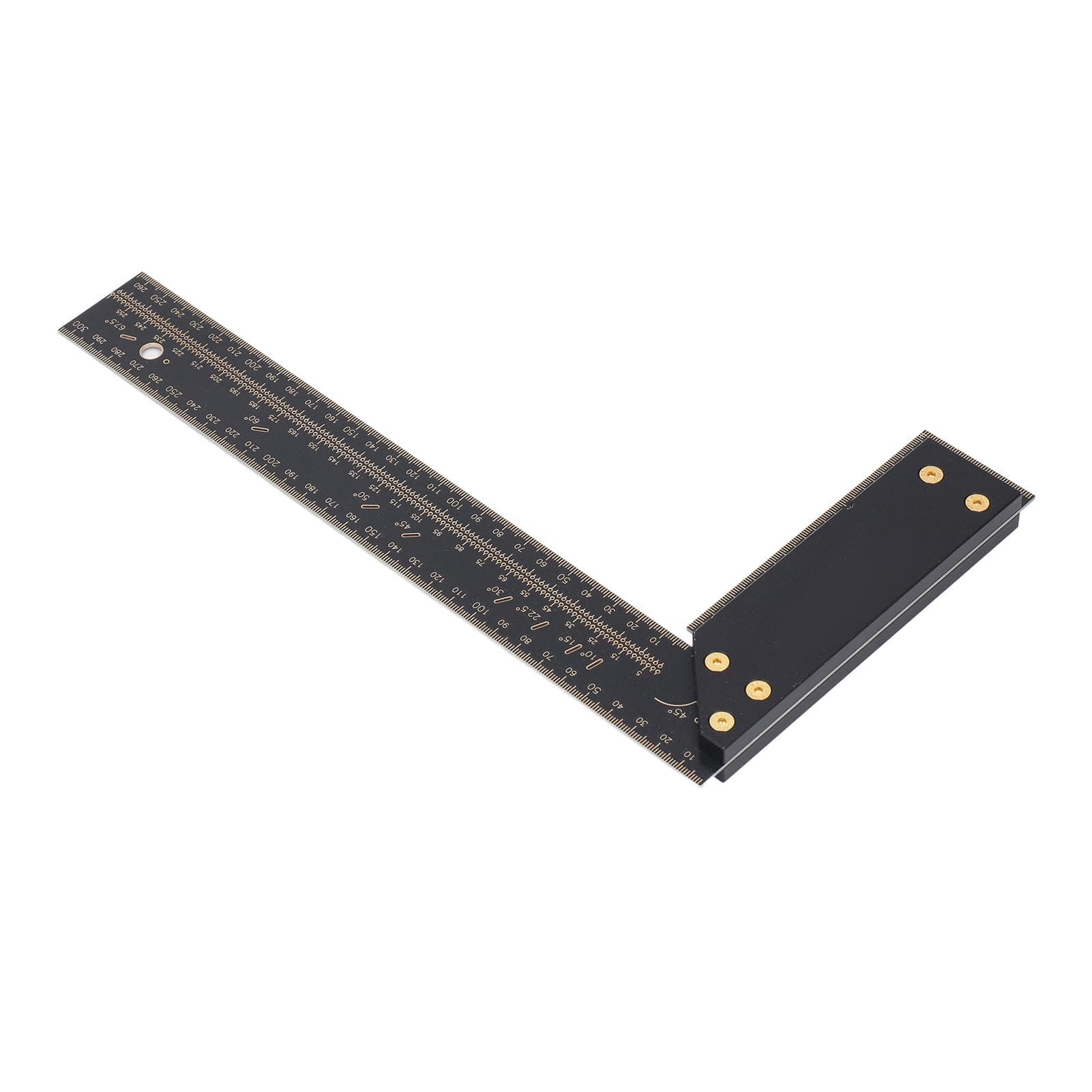 L Type Ruler Aluminum Alloy Hole Woodworking Scribe Marking Measuring Square Right Angle Line Tool
