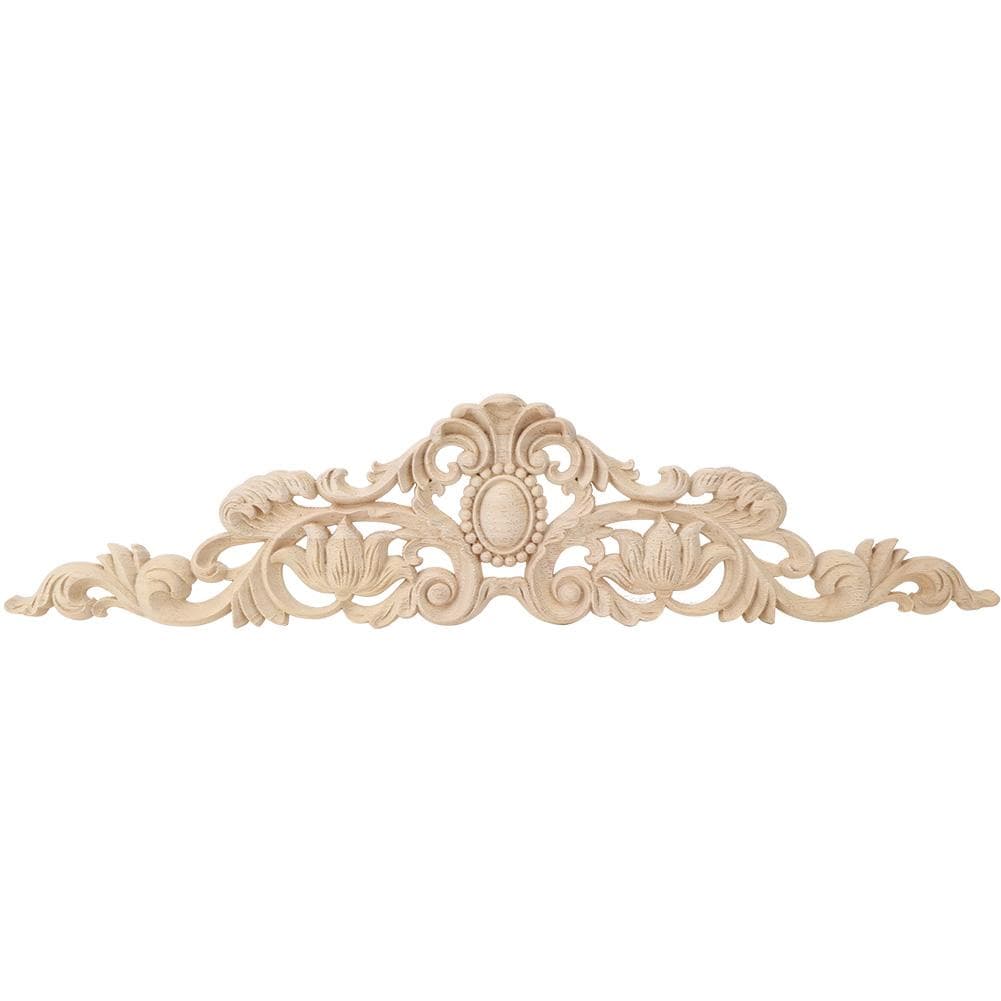 50x12cm European Style Wood Carving Applique DIY Decoration for Home Furniture Courtyard