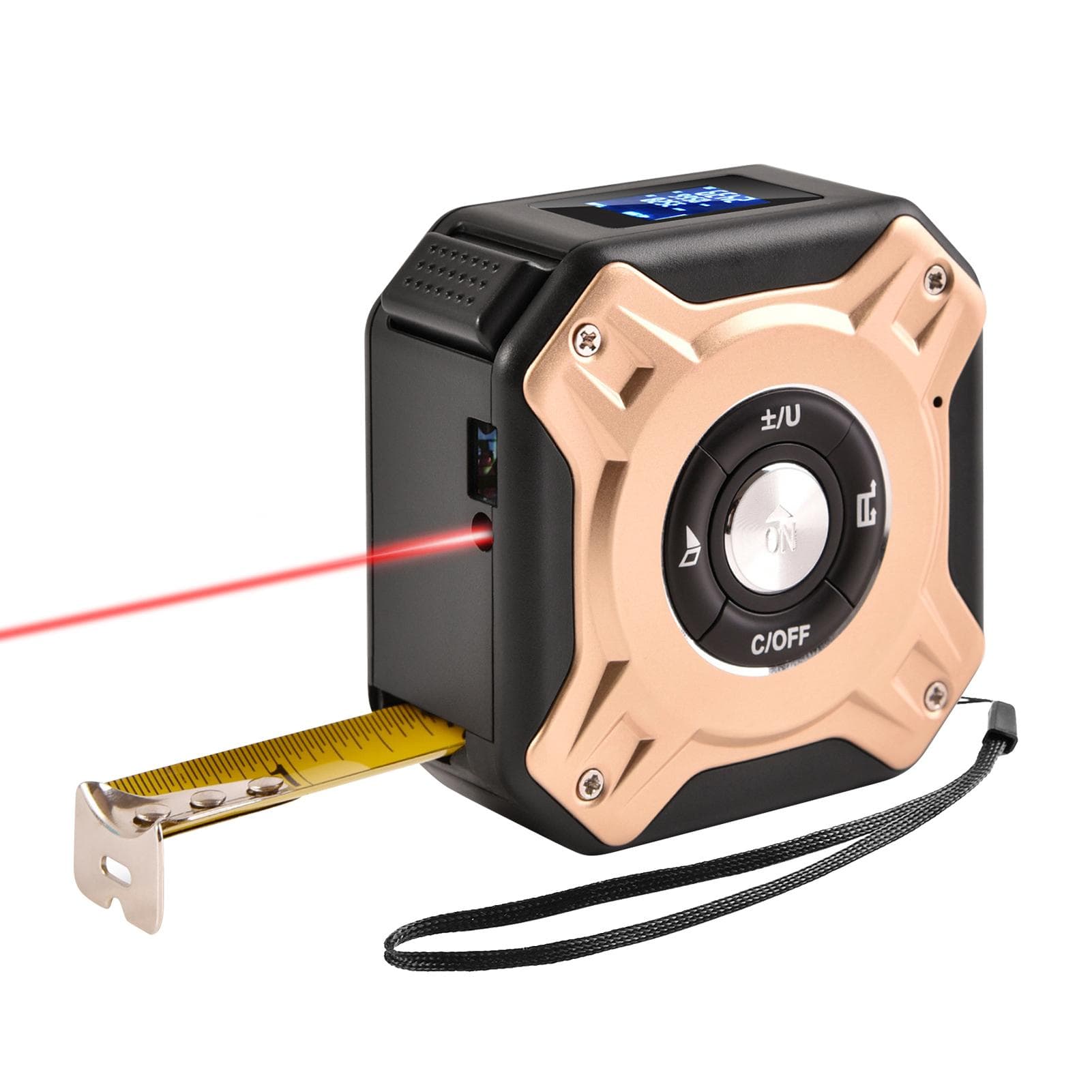 3 in 1 Laser Tape Measure Digital Ranger Finder 16Ft Measuring Tape 131Ft Rechargeable Multi