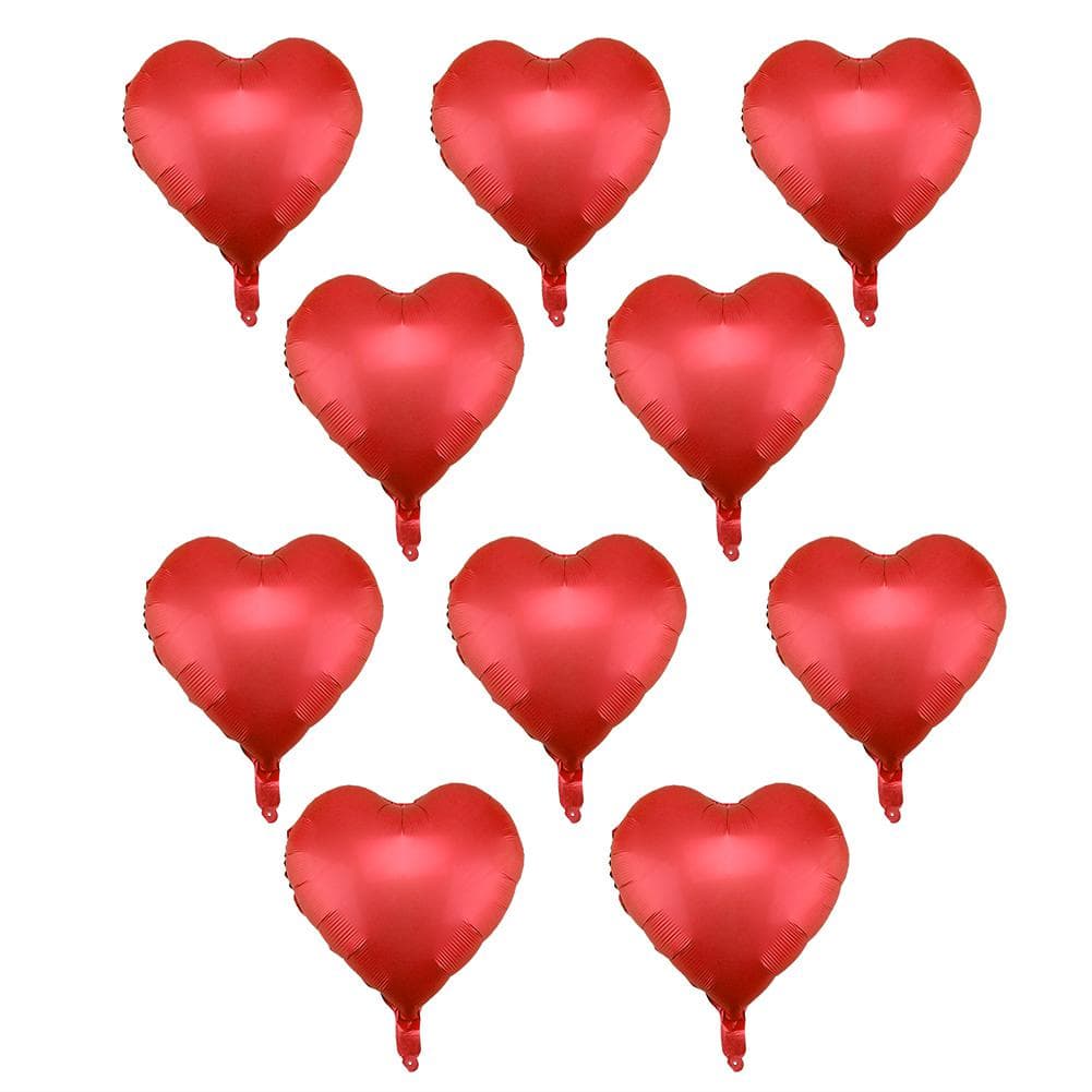 10PCS 18 Multicolor Heart Shaped Latex Balloons Wedding Party Decor Balloon(red) Red