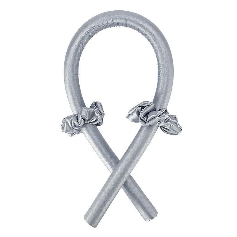 Heatless Hair Rollers Headband Curling Rod Foam Curler Silk Curling Ribbon Hair Ring DIY Hair Styling Tools Make Hair Curls grey