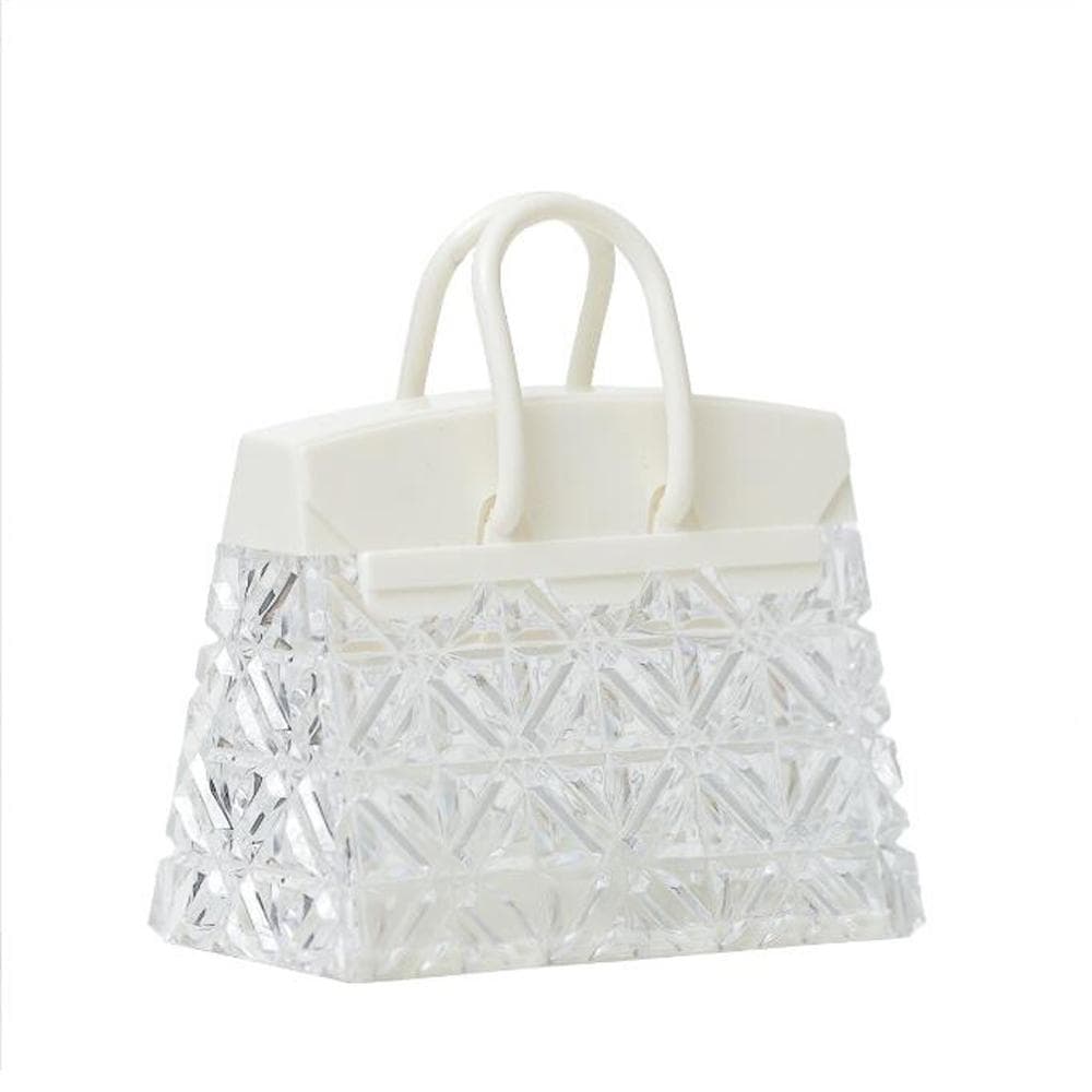 Portable Night Light Acrylic Crystal Handbag Decoration Lamp LED Ambient Light for Indoor & Outdoor transparent