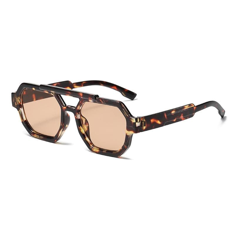 New Style Double Bridge Square Aviator Sunglasses Women Trendy Fashion Glasses 3011