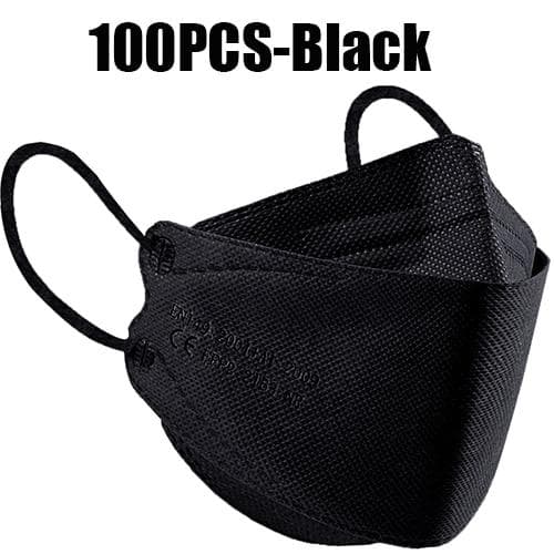 FFP2 Colorful Face Mask Mascarillas Anti-fog Dust Respirator Breathable KN95 Adult Masks 100PCS black