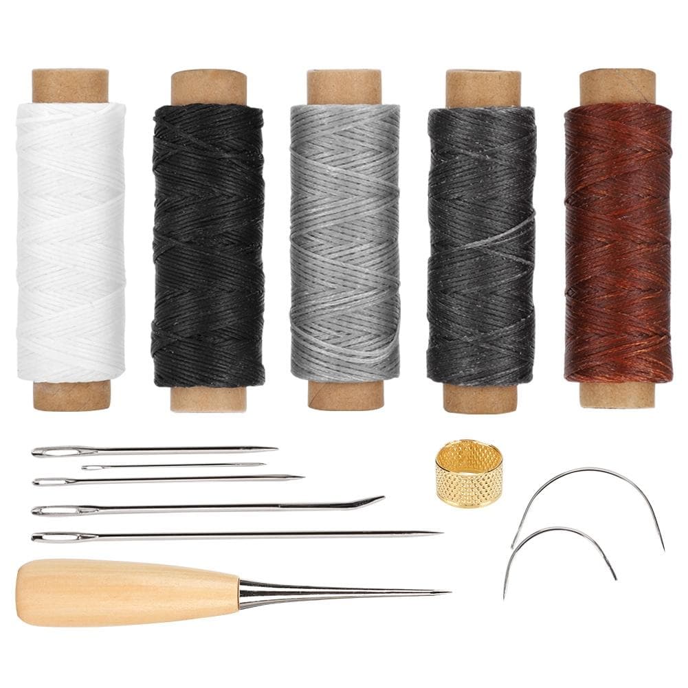 Leather Craft Tools Kit Practical Hand Sewing Stitching Punch Carving Work Saddle DIY Set