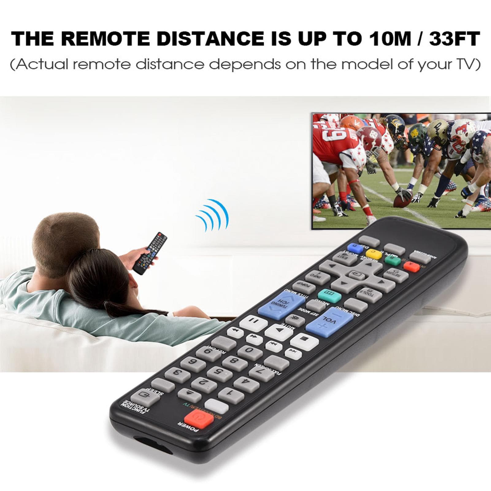 Remote Control Replacement for Samsung AH59-02298A AH59-02291A AV35850 BDP1000
