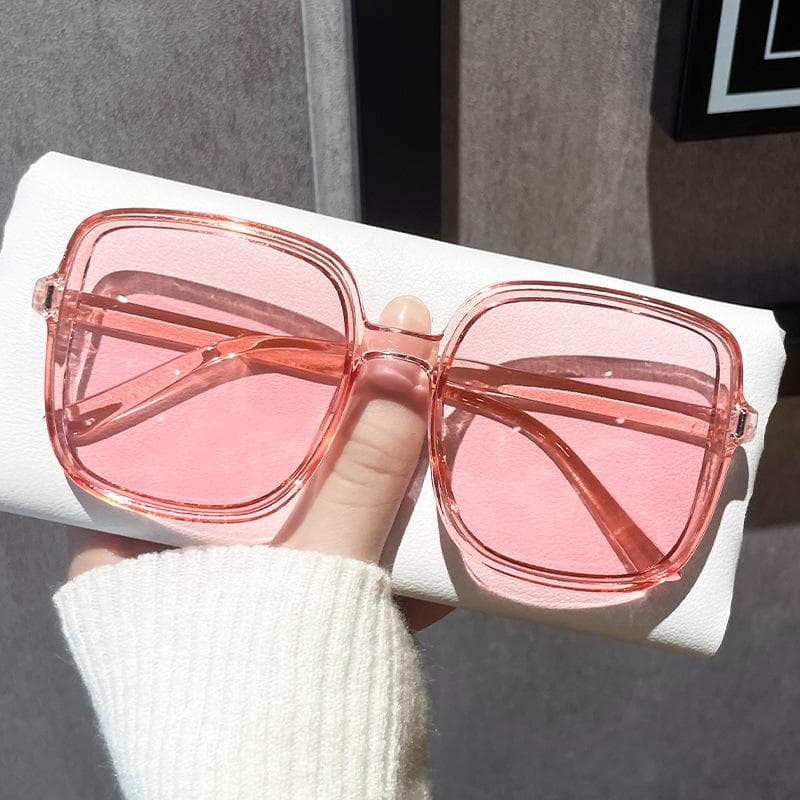 New Fashion Women Pilot Sunglasses Double Bridge Oversized Oval Goggles UV400 Protection Classic Design Eyewear 1PC