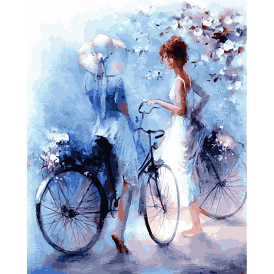5D DIY Diamond Painting Cycling Beauty Embroidery Cross Stitch Home Decoration Arts 20X30CM